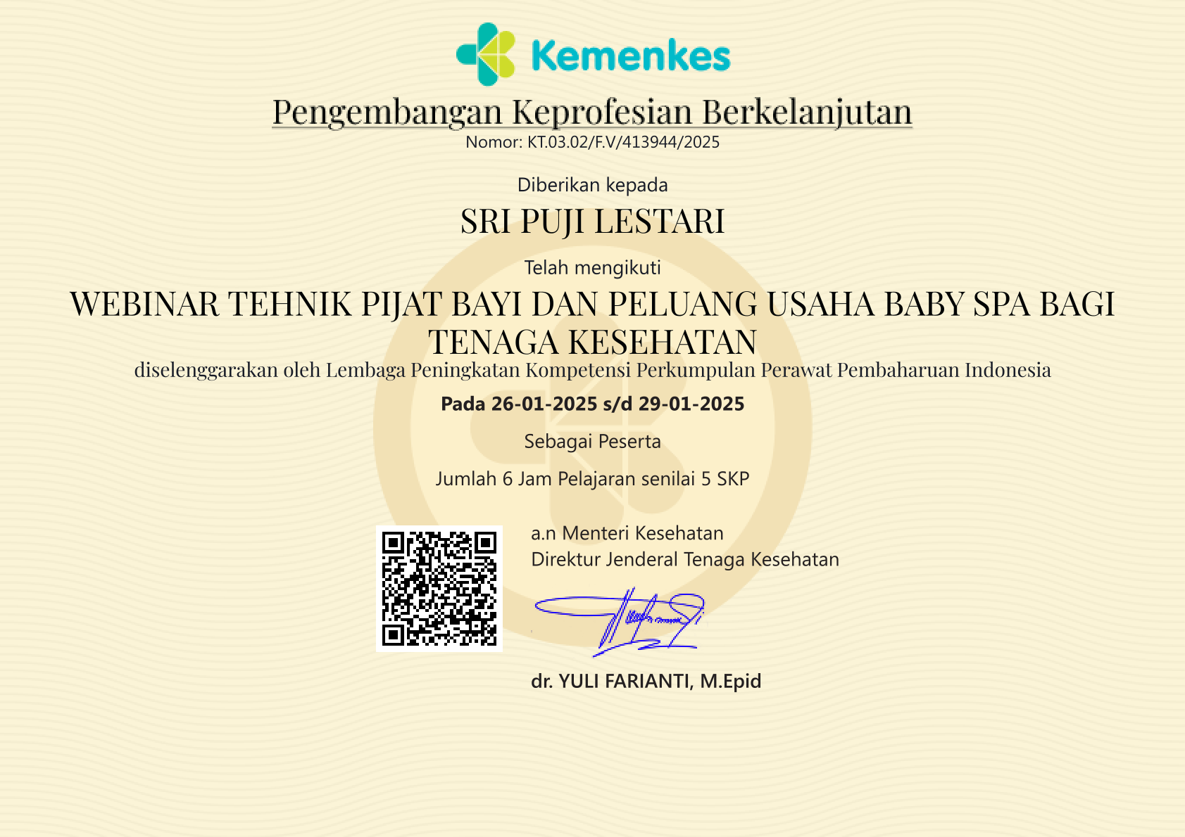 Sertifikat PMB 1 Sertifikat PMB 1